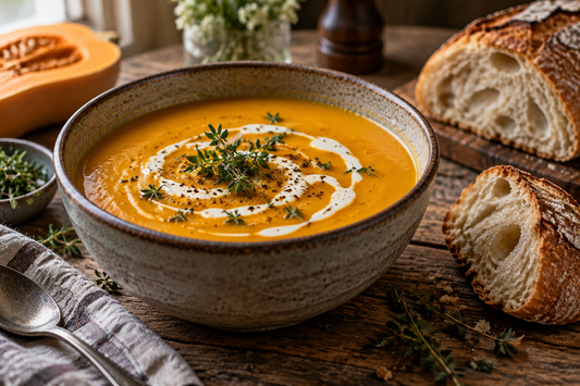 Creamy Butternut Soup with Farm Cream